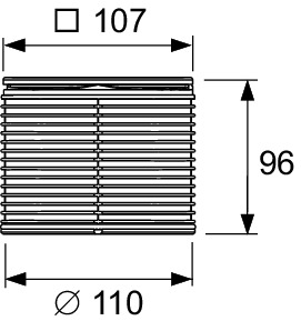 Декоративная решетка TECEdrainpoint S quadratum, 100 мм, в стальной рамке, с монтажным элементом 3660007