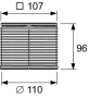 Декоративная решетка TECEdrainpoint S, 100 мм, в стальной рамке, с монтажным элементом 3660002