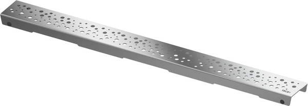 Декоративная решетка TECEdrainline "drops"; нержавеющая сталь, глянец или сатин, для душевого канала, прямая