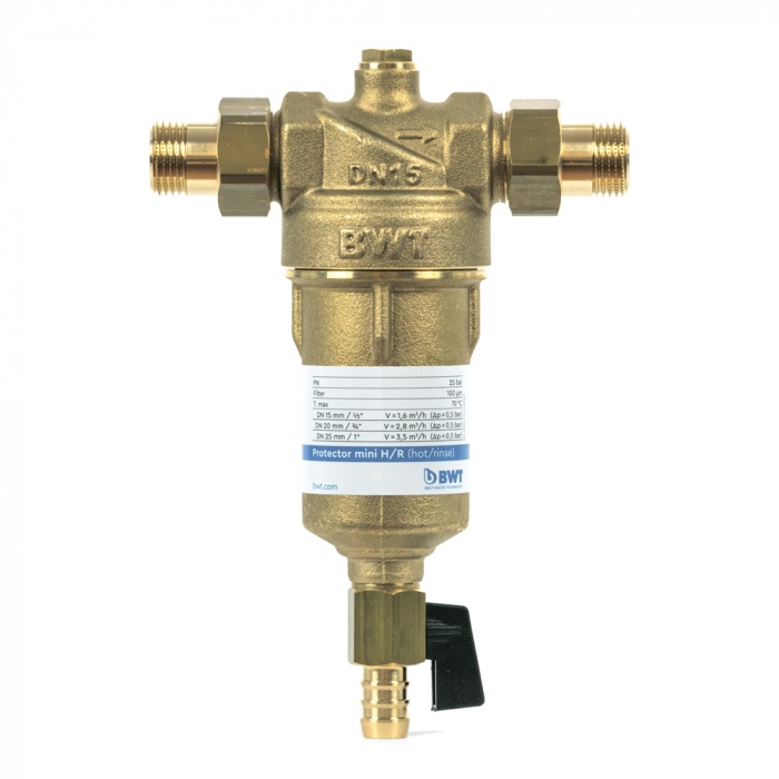 Фильтр BWT Protector mini H/R 1/2 для механической очистки горячей воды 