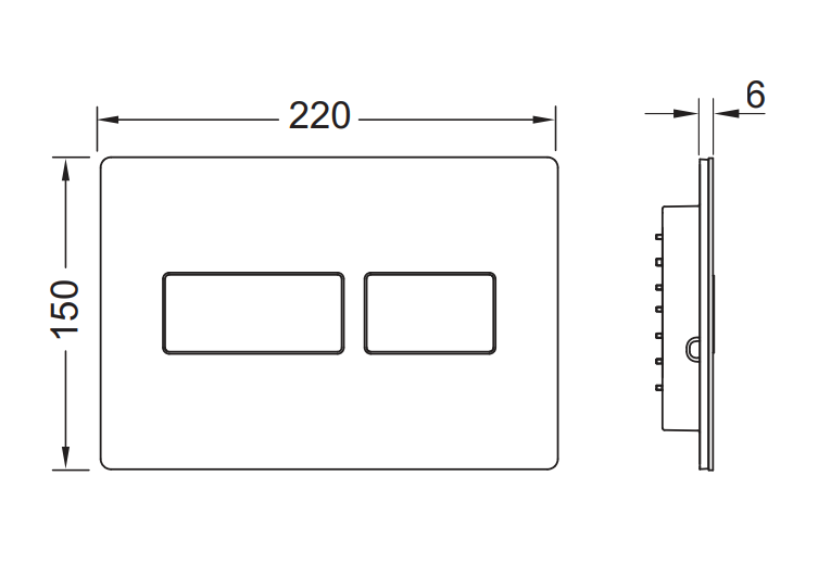 Металлическая панель смыва для унитаза TECEsolid, белая матовая 9240433