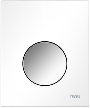 Пластиковая панель смыва для писсуара TECEloop, белая, клавиша хром глянцевый 9242627