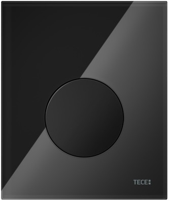 Стеклянная панель смыва для писсуара TECEloop, стекло черное, клавиша черная 9242657