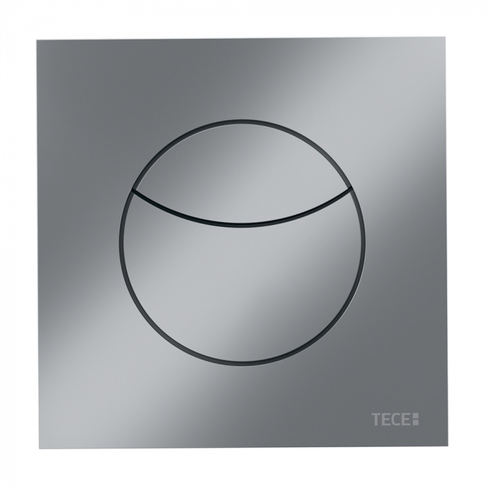 Пневматическая дистанционная пластиковая панель смыва унитаза TECEflushpoint для двойной системы смыва, квадратная, хром матовый 9240980 