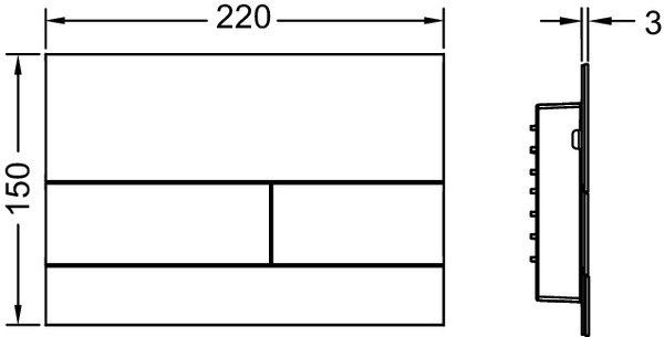 Металлическая панель смыва для унитаза TECEsquare II, белая глянцевая 9240832