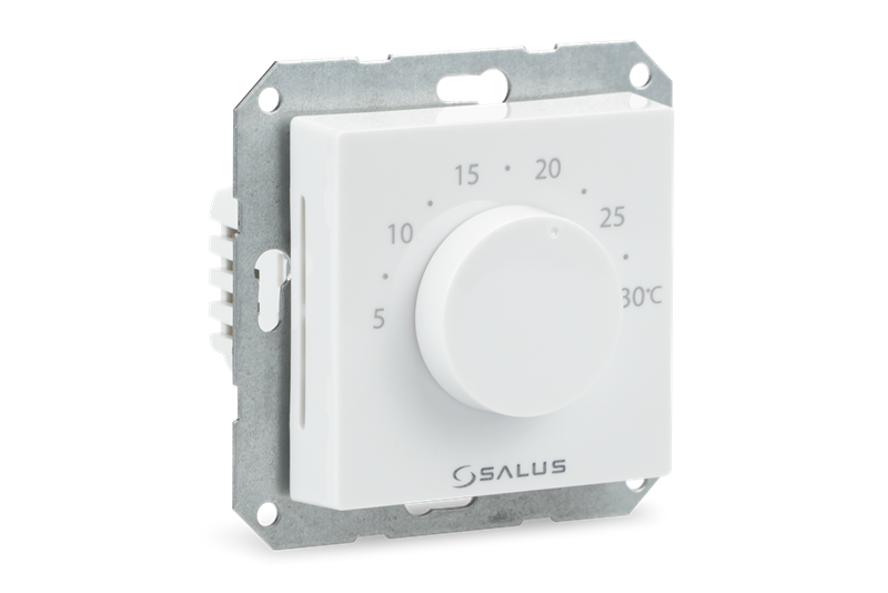 Salus Controls BTR230 - Электронный термостат с крутилкой встраиваемый под рамки 55x55 мм