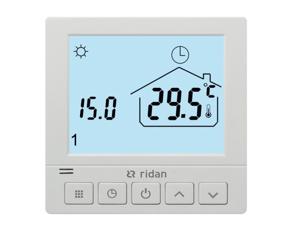 Электронный комнатный термостат Ридан WT-RB с Wi-Fi подключением 230V, белый