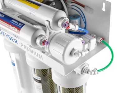 Система обратного осмоса Гейзер Премиум - П с помпой (для квартир с низким магистральным давлением)