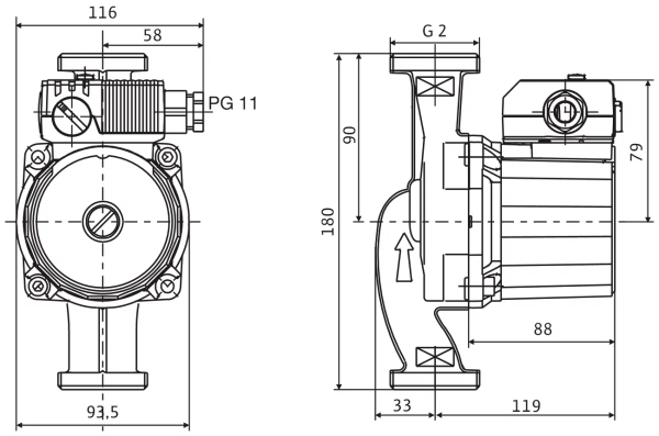 Насос циркуляционный Wilo Star RS 30/8 (180) 4182642