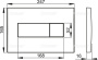 Комплект для установки подвесного унитаза: застенный модуль, пластиковая панель смыва хром глянцевый AM101/1120-3:1 RU M371-0001