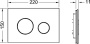 Стеклянная панель смыва для унитаза TECEloop, стекло белое, клавиши хром матовый 9240659