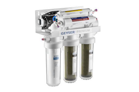 Система обратного осмоса Гейзер Премиум - П с помпой (для квартир с низким магистральным давлением)