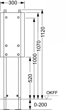 Застенный модуль TECEprofil для поручней и опорных систем 9360000