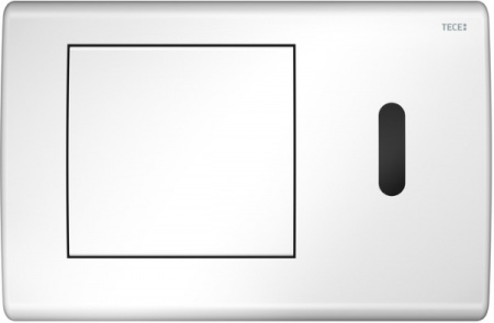 Металлическая панель смыва для унитаза TECEplanus с ИК-сенсором, питание от сети 12 В, белая глянцевая 9240362
