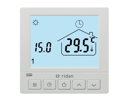 Электронный комнатный термостат Ридан WT-RB с Wi-Fi подключением 230V, белый