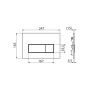 Комплект для установки подвесного унитаза: застенный модуль, пластиковая панель смыва хром глянец AM101/1120-4:1 RU M571-0001