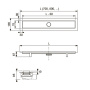 Комплект TECElinus для монтажа дренажного канала с основой для плитки “tile” и панелью “steel” 2 в 1 15103099