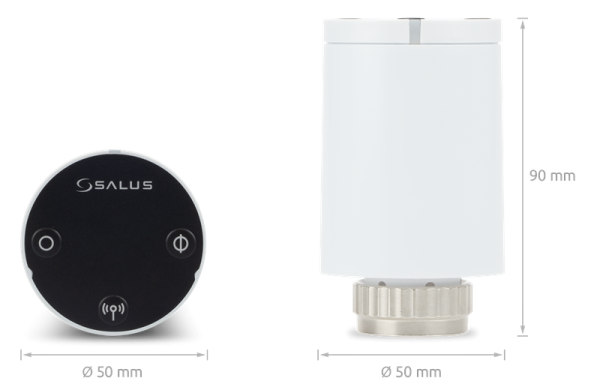 Salus Controls TRV28RFM - Беспроводная мини термоголовка с питанием от батареек для радиаторов отопления