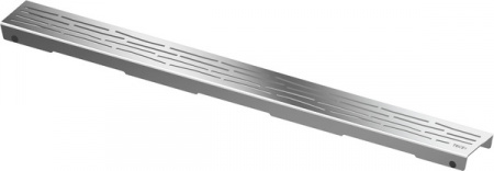 Декоративная решетка TECEdrainline "organic", нержавеющая сталь, глянец или сатин, для душевого канала, прямая