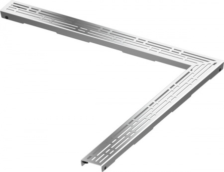 Декоративная решетка TECEdrainline "basic" нержавеющая сталь, глянец, для углового душевого канала 90°