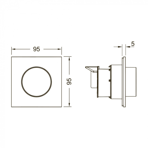 Пневматическая дистанционная пластиковая панель смыва унитаза TECEflushpoint для одинарной системы смыва, квадратная, белая 9240984